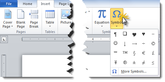 shortcut for paragraph symbol in word mac